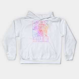 Bristol, England City Map Typography - Colorful Kids Hoodie